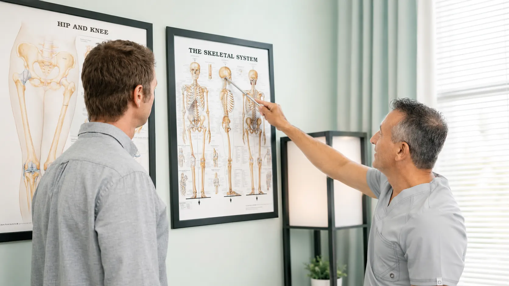 Chiropractor explaining a treatment plan to a patient