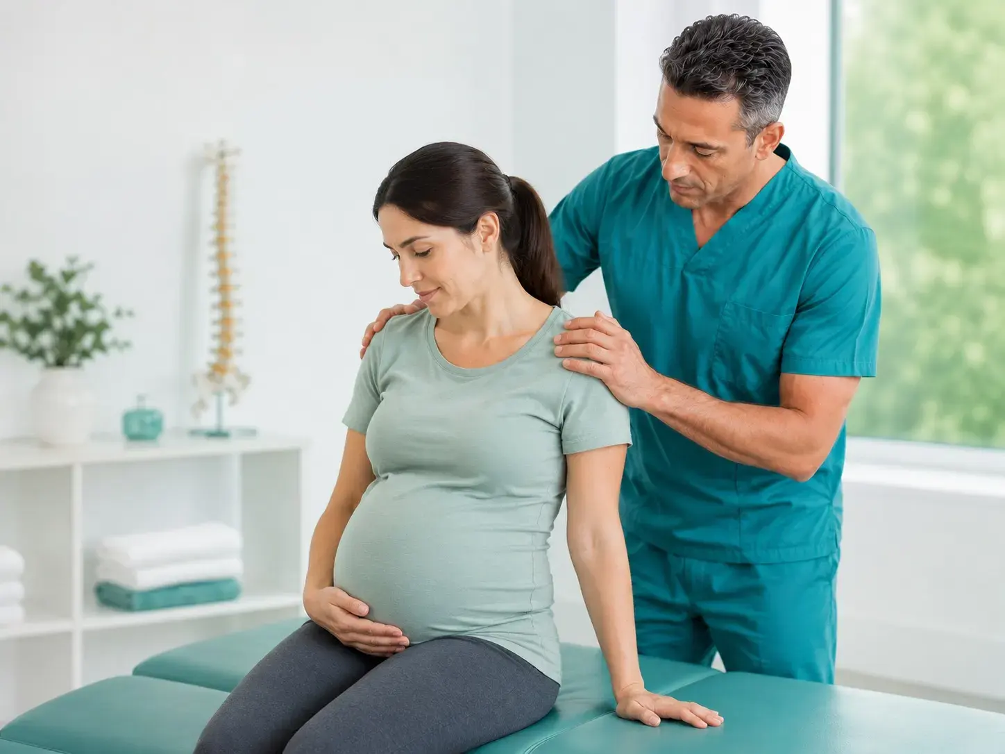 Pregnancy chiropractic care in a calm clinic environment