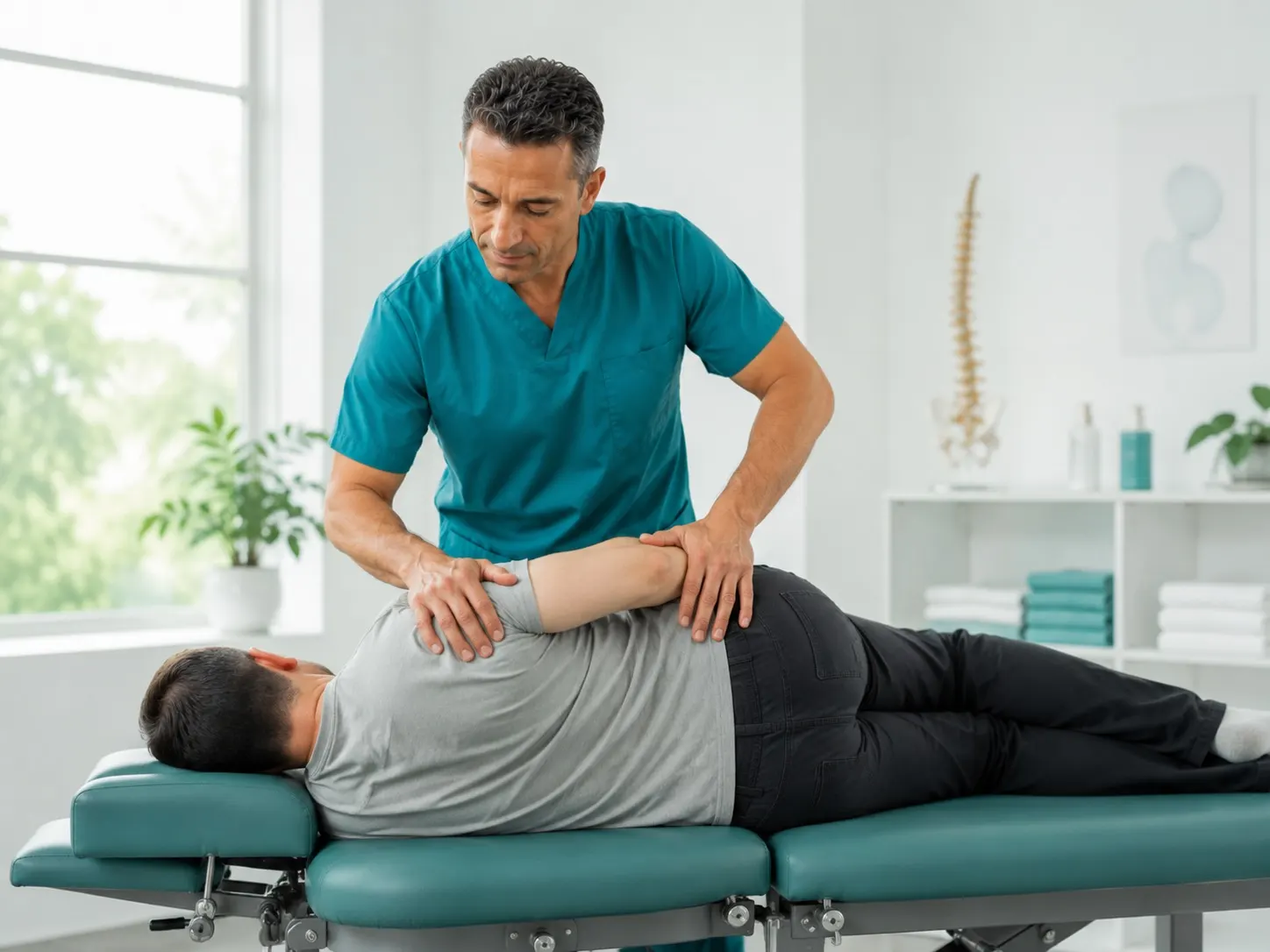 Chiropractic spinal adjustment treatment